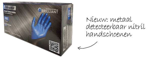 Metaal detecteerbare nitril handschoenen