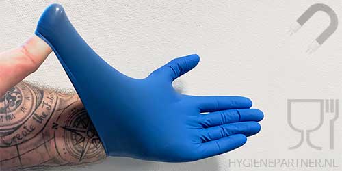 Metaal detecteerbare nitril handschoenen - Hygienepartner.nl
