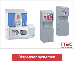 ITEC professionele RVS dispensersystemen | Hygienepartner.nl