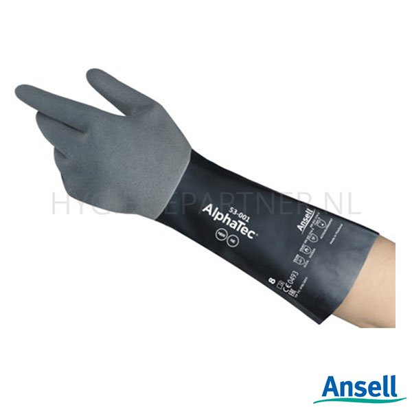 106399.090 Ansell AlphaTec 53-001 handschoen nitril chemiebestendig
