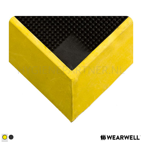 112382.060 Wearwell Tall Wall desinfectiemat 81x99 cm zwart gele rand