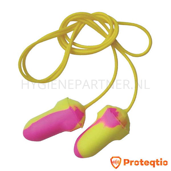 122093.000 Proteqtio PT30 oorpluggen PU-traagschuim met koord roze-geel