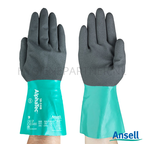 122129.000 Ansell AlphaTec 58-530B handschoen nitril/acryl chemiebestendig
