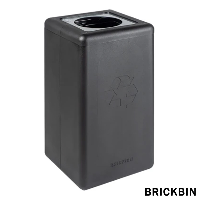 122630.090 BrickBin afvalbak met ronde 20 cm opening restafval 65 liter zwart/grijs