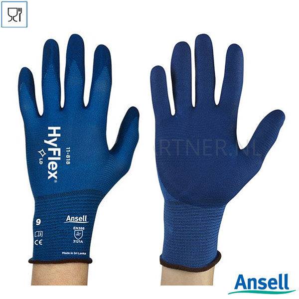 122718.030 Ansell HyFlex 11-818 handschoen nitril mechanische bescherming