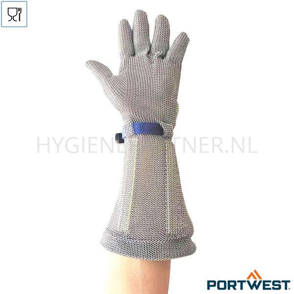 122829.000 Portwest AC10 metalen handschoen lang manchet RVS snijbestendig