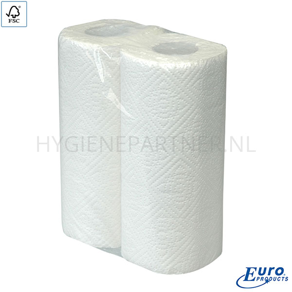 123215.000 Euro Products keukenrol 2-laags cellulose 22x23 cm wit