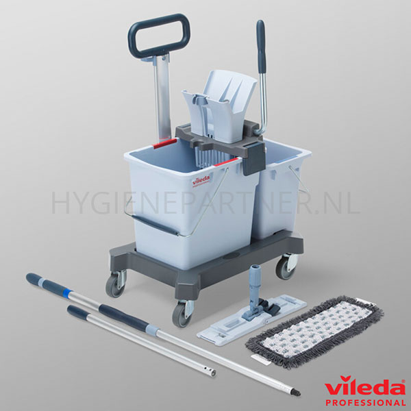 123647.000 Vileda UltraSpeed Pro Ready-To-Go Kit Double rolemmerkit 25 liter en 8 liter