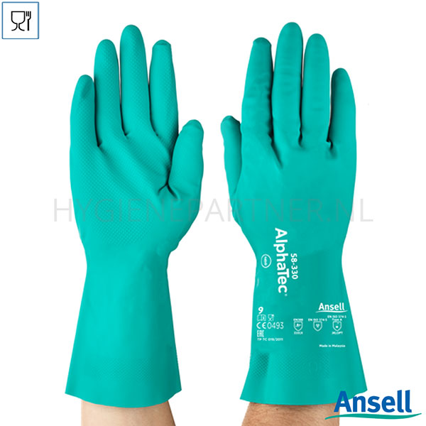 123947.020 Ansell AlphaTec 58-330 handschoen nitril chemiebestendig