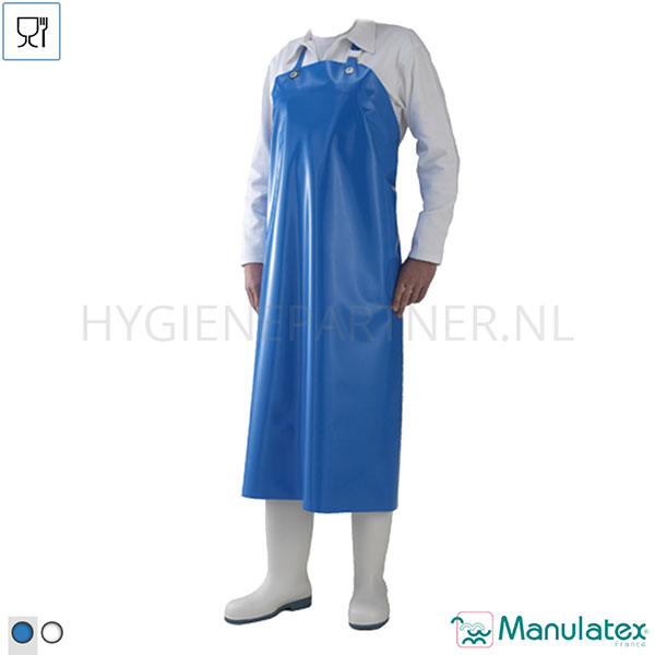 123991.030 Manulatex Delta schort heavy PU 500 mu 90x115 cm blauw