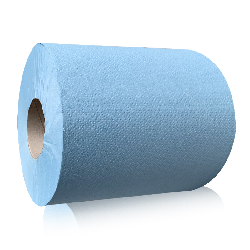 124242.000 Poetspapier midi 1-laags centerfeed 300 meter blauw
