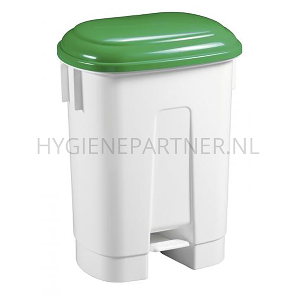 BA011030-20 Kunststof pedaalemmer 60 liter wit/groen