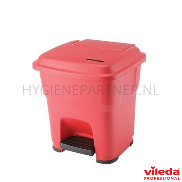 BA011128-40 Vileda Hera hygiënische pedaalemmer 35 liter rood