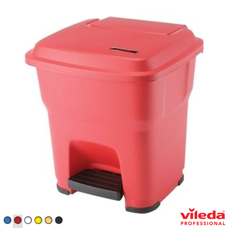 104196.040 Vileda Hera hygiënische pedaalemmer 35 liter rood