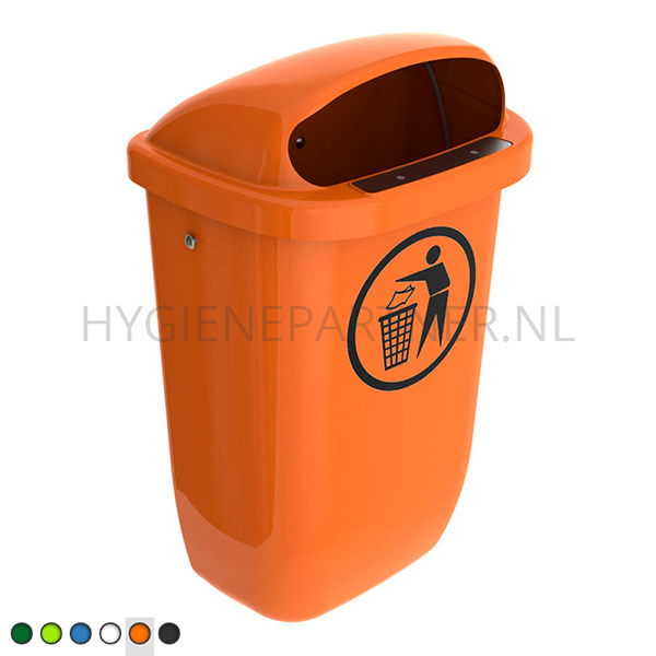 BA011159-70 Afvalbak DIN-PK 50 liter oranje