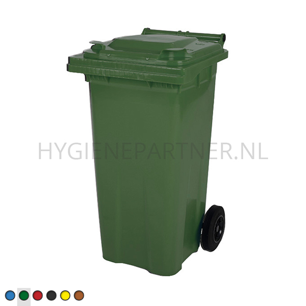BA101002-20 Kunststof afvalcontainer 120 liter met twee wielen groen