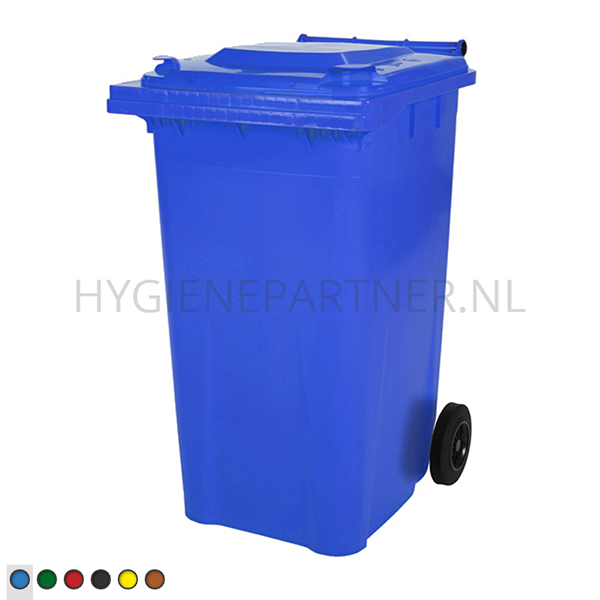 BA101007-30 Kunststof afvalcontainer 240 liter met twee wielen blauw