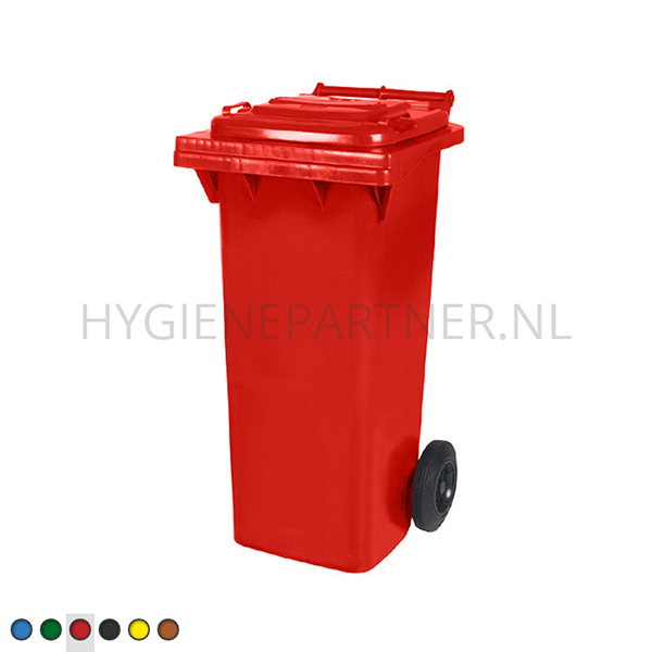 BA101008-40 Kunststof afvalcontainer 80 liter met twee wielen rood