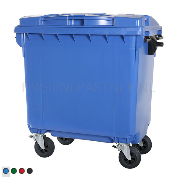 BA101014-30 Kunststof afvalcontainer 770 liter met vier wielen blauw