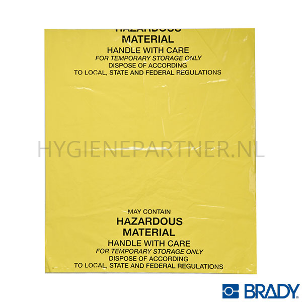 BI401049-60 Brady BAG-DIS-YEL afvalzak voor spill kit SPC