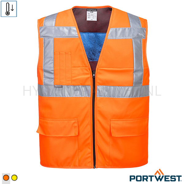 BK011028-03 Portwest CV02 Hi-Vis koelvest mouwloos fluo oranje