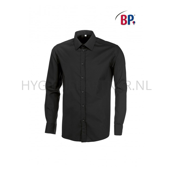 BK221002-90 BP 1563-682-32 Stretch overhemden zwart