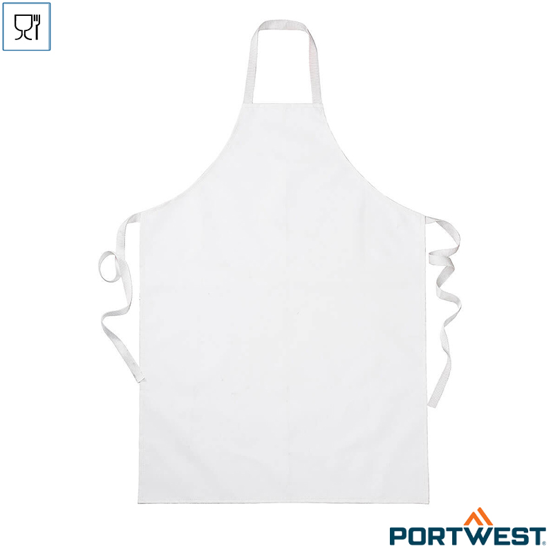 106143.050 Portwest 2207 schort polyester met PVC coating 67x97 cm wit