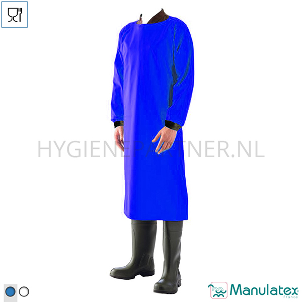 106591.050 Manulatex Juliet schort PU met mouwen 400 mu wit