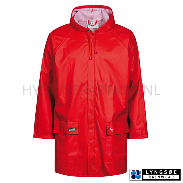 BK601012-40 Lyngsoe Rainwear LR48 spuitjas PE/PU rood