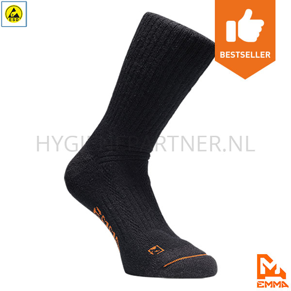 109694.090 Emma Hydro-Dry Thermo Sustainable thermo-sokken zwart ESD