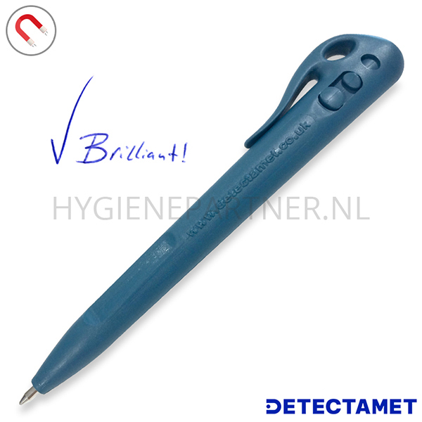 110868.030 Detectamet Elephant Tufftip pen detecteerbaar met clip blauw