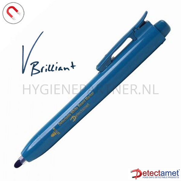 DE061031 Detectamet whiteboard marker detecteerbaar inklikbaar ronde punt inkt blauw