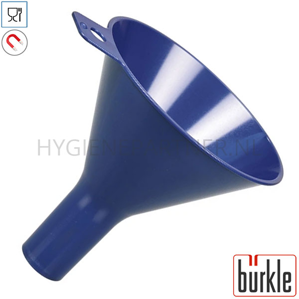 DE551002-30 Burkle trechter detecteerbaar steriel 100 mm - 25 mm blauw