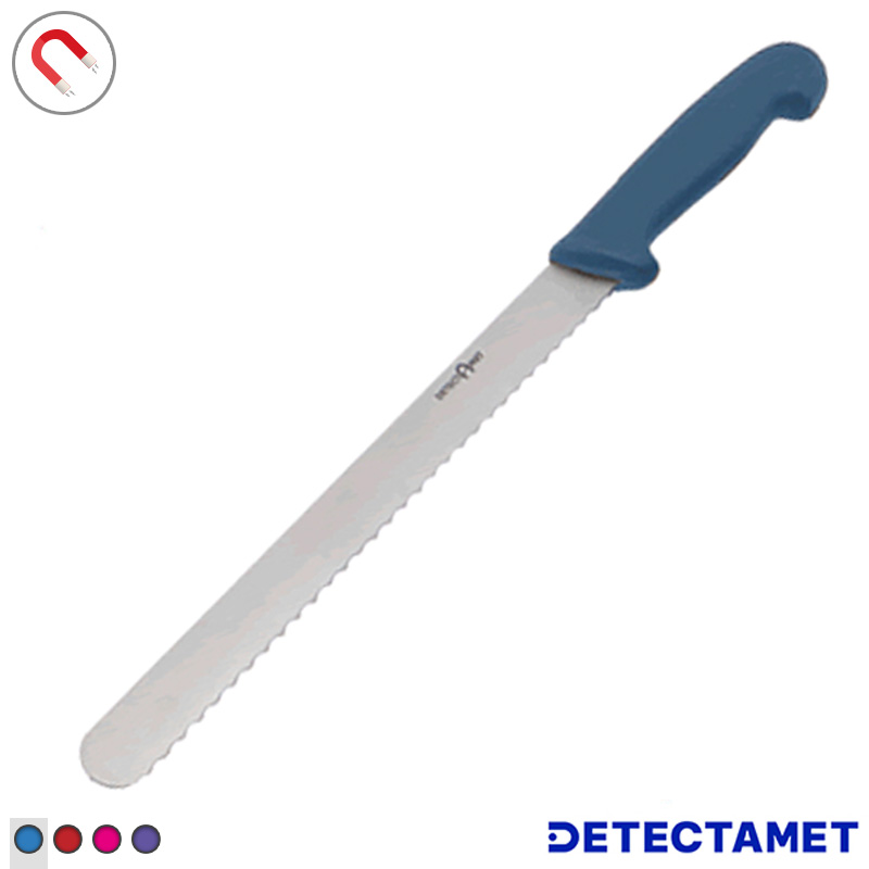 111159.030 Broodmes gekarteld detecteerbaar 25 cm blauw