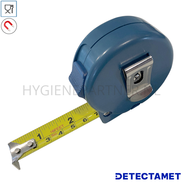 111190.030 Detectamet rolmaat 5 meter RVS meetlint detecteerbaar blauw