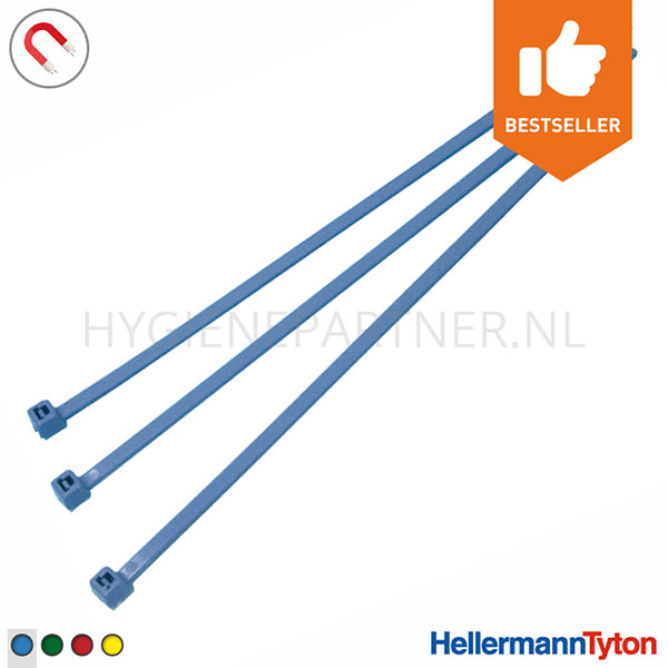 108654.030 HellermannTyton 111-01341 PA66MP+ bundelband polyamide detecteerbaar blauw