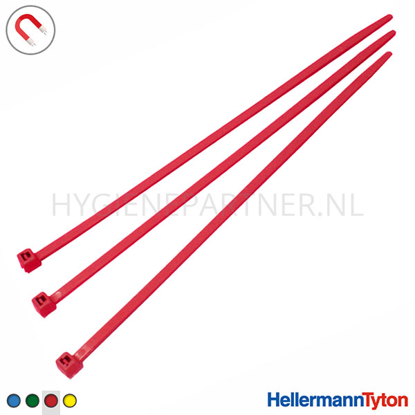 108657.040 HellermannTyton 111-01402 PA66MP+ bundelband polyamide detecteerbaar rood