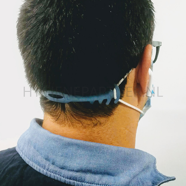 103207.030 Clip voor mondmaskers met elastiek detecteerbaar blauw