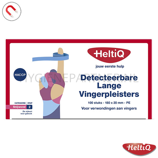 104287.000 HeltiQ detecteerbare lange vingerpleisters PE 180x20 mm