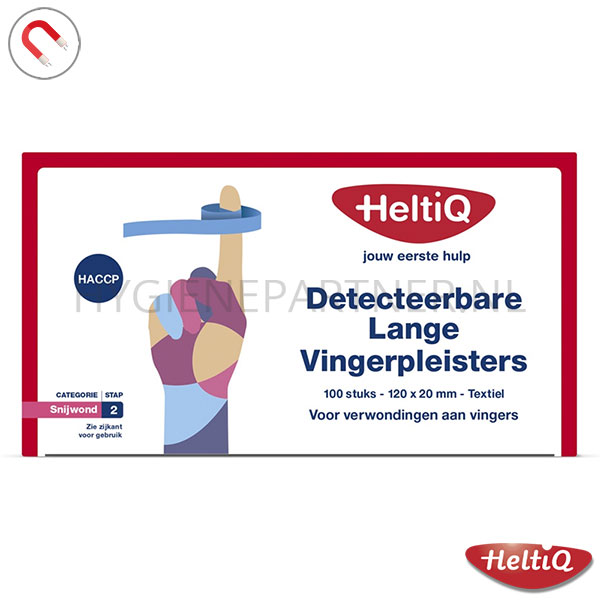 104288.000 HeltiQ detecteerbare lange vingerpleisters textiel 120x20 mm