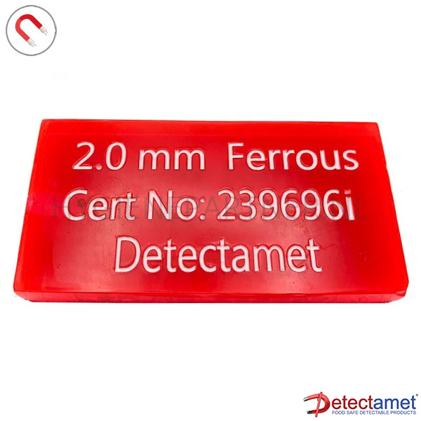 DE911016 Detectamet metaaldetectie testkaart acryl FE rood