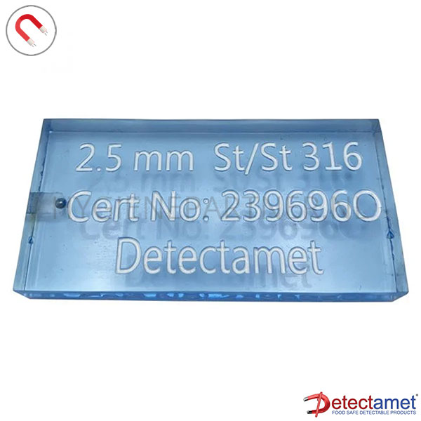 DE911020 Detectamet metaaldetectie testkaart acryl RVS 316 blauw