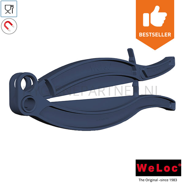 DE991022-30 WeLoc Gripper POM 100 FD zakafsluiter detecteerbaar 100 mm seal-lengte blauw