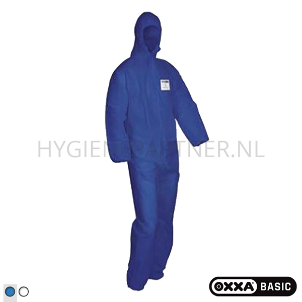 DI051010-30 Oxxa Cover Plus 6905 wegwerpoverall met capuchon blauw
