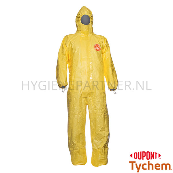DI051013-60 DuPont Tychem 2000 C CHA5 wegwerpoverall met capuchon geel