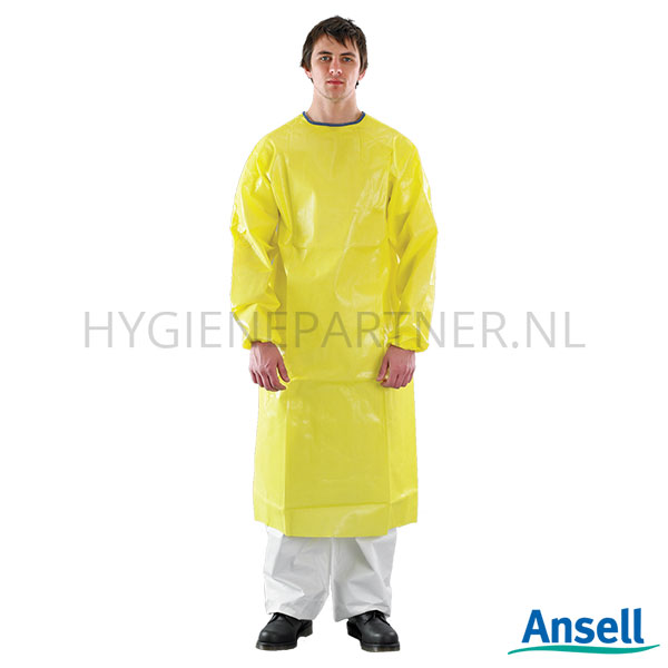 106335.060 Ansell AlphaTec 3000 model 214 schort met mouwen geel