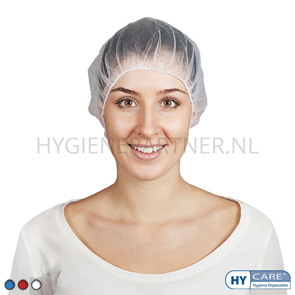 DI351007-30 Hycare disposable haarnet 60 cm roundcap extra fijn nylon micromaas blauw