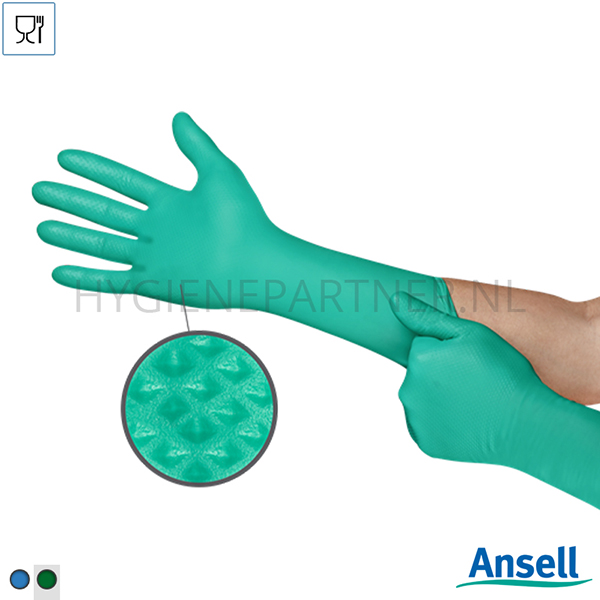 DI651029-20 Ansell Microflex 93-287 disposable handschoen nitril chemiebestendig groen