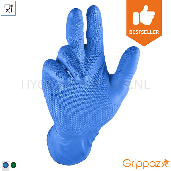 106482.030 Grippaz 306BL disposable handschoen nitril chemiebestendig 300 mm blauw