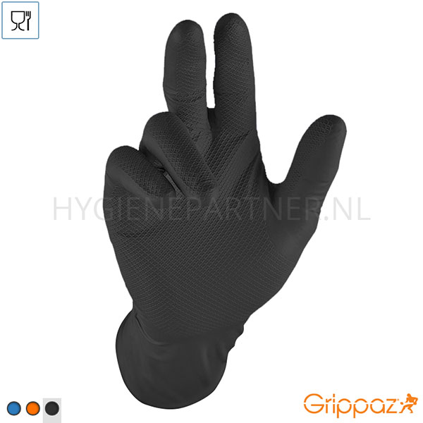 106484.090 Grippaz 246BK disposable handschoen nitril chemiebestendig 240 mm zwart